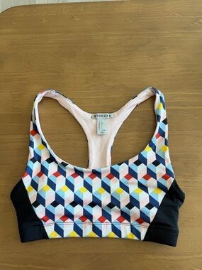 Forever 21 Geometric Multi-Color Sports Bra